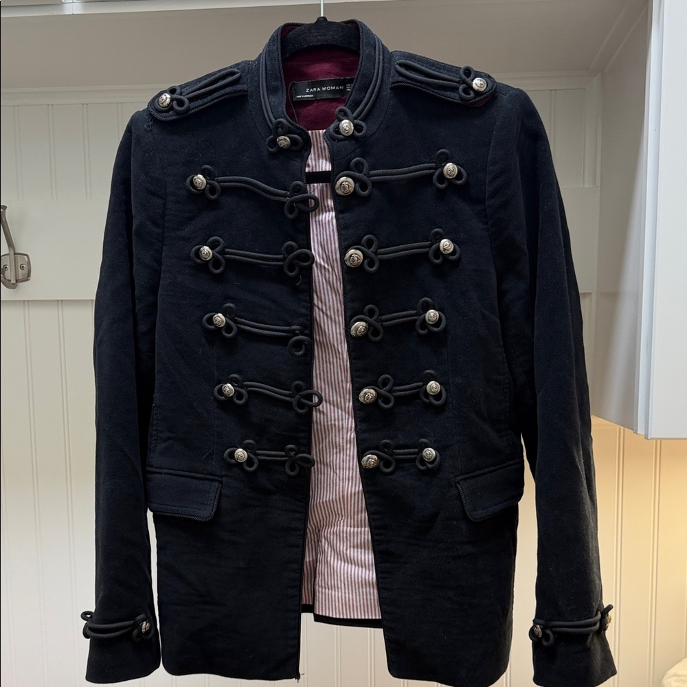 Zara Black Military Jacket